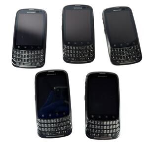 Lot of 5 Motorola Admiral XT603 Sprint QWERTY Smartphones Black Untested